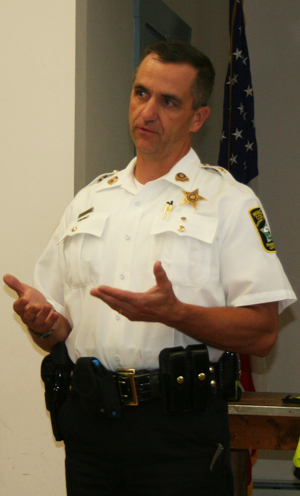 Clark offers some simple advice on helping to stop burglaries. Photo by Shawn Cunningham.