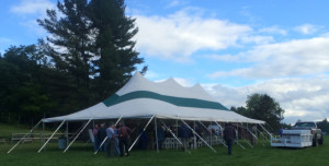 The rain cleared out an hour before the start of the Tuesday, June 16th wind project informational session held at Grafton Ponds located at 783 Townsend Road. Photos by Gloria Dufield.