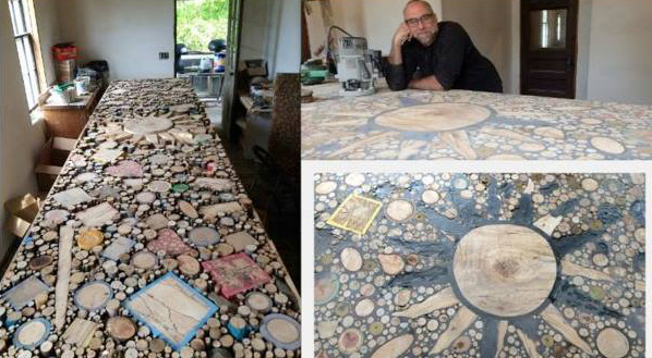 View Barre Pinske's Twig and Resin countertop and the work of other local artists at a studio open house