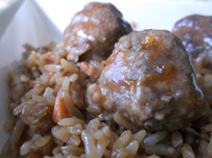 Smoked teriyaki meatballs