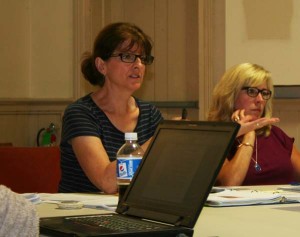 Carla Westine, left, head of the DRB, and board member Amy O'Neal. Westine tells Wamsganz his questions concerning Veliz are inappropriate.