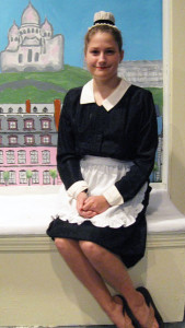 Mariah Olmstead of Springfield plays Louise, a French maid in Noel Coward's "Private Lives," the next production of the Springfield Community Players.