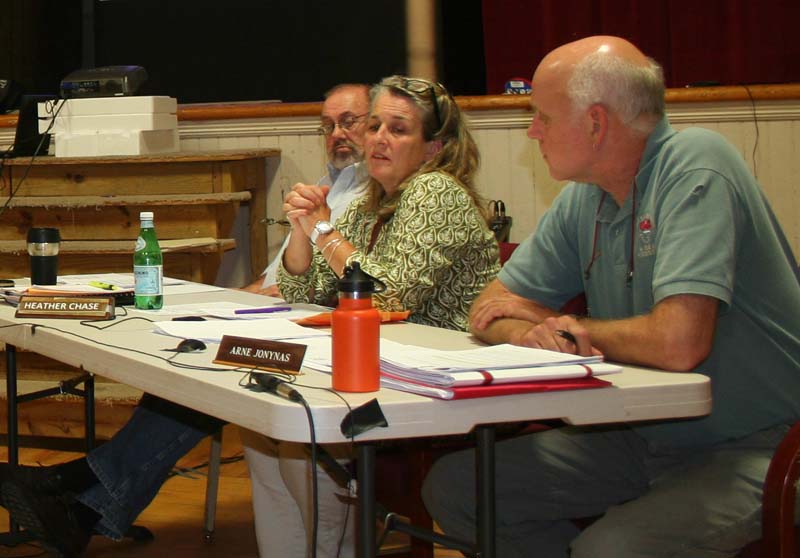 Chester Select Board member Heather Chase said the town needs to take steps to boost confidence in the water plan. Photos by Shawn Cunningham.