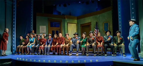 The cast of Guys and Dolls. Photo by Hubert Schriebl.