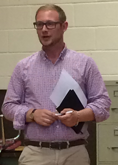 Alex Beck explains the number of jobs that are expected to be available in the region within five years. Photos by Gloria Dufield,