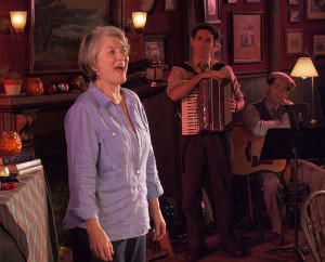 Cass Morgan singing in the Pub