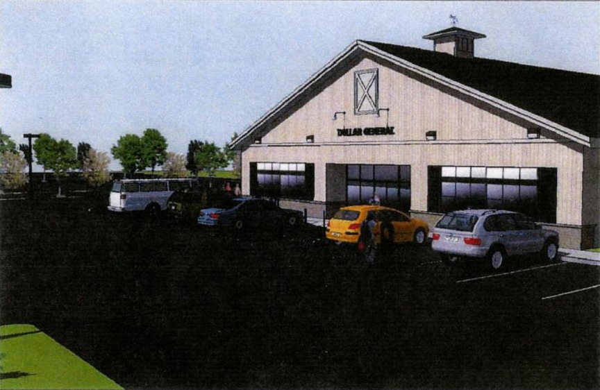 Artists rendering of the soon-to-be-built Dollar General store.