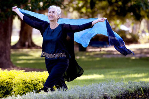 Trish Watts, Voice Movement Therapy practitioner, leads meditative service 