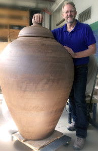 Stephen Procter and one of his Monumental pieces