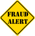 Fraud Alert road sign