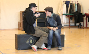 Bill Kux, left, and Jacob Tischler during a rehearsal. Photos provided.