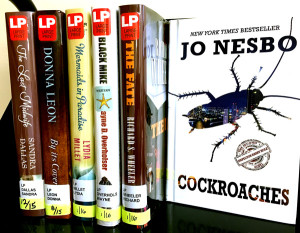 Some of the books which were added to the library's shelves because of a grant.
