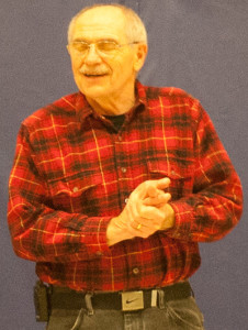 Moderator David Ross explains the format of the candidates forum Monday night in Grafton. Photo by Cynthia Prairie