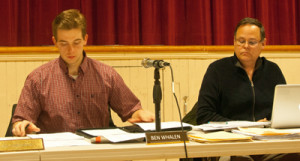 Ben Whalen, left, and Dan Cote at their inaugural Select Board meeting.