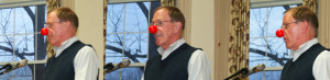 Townsend Gilbert asks for use of the Green for a fund-raising event for children called Red Nose Day. Photos by Shawn Cunningham.