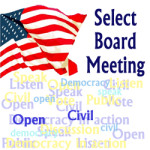 Chester Select Board agenda for Wednesday, May 4, 2016