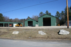 Until Wednesday, Londonderry stored sand in the large shed on the right. Now it is nearly full of surplus salt