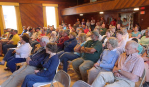 Londonderry residents listen to the discussion on the proposed property purchase. Photos by Christopher Biddle. Click a photo to enlarge.