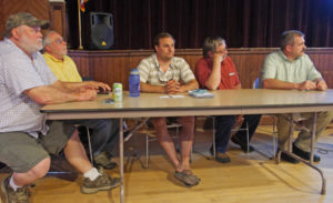 Select Board members, from left