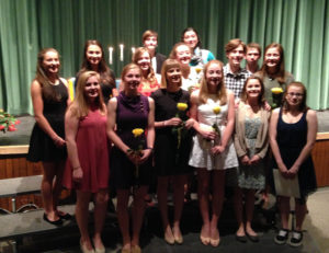 Fifteen Green Mountain students were inducted into the National Honor Society.