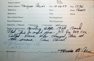 Autographed police report
