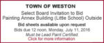 Invitation to bid: Painting, Town of Weston