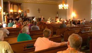 Grafton residents sit quietly to listen to the candidates at Thursday night's forum. Photos by Shawn Cunningham.