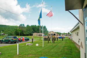 Lowering flag