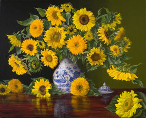 Learn to paint sunflowers with artist Pierce