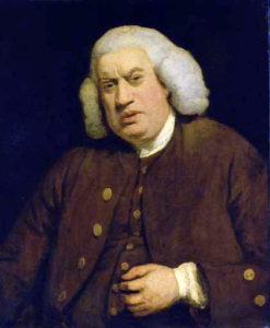 Samuel Johnson by Joshua Reynolds hangs at the Tate Gallery