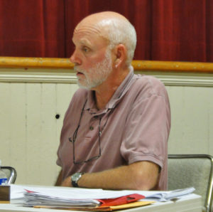 Saying that the posting of large tracts of land is changing the character of the town, board member Arne Jonynas voted no.