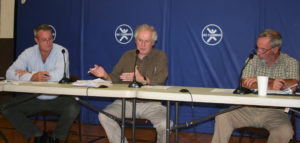 From left, board members Skip Lisle, Ron Pilette and John Turner. Absent are Cynthia Gibb and Al Sands. Photos by Cynthia Prairie