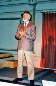 Coleman as the Stage Manager in Our Town in 1997. Photo courtesy Players Guild.