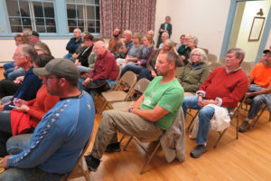 Residents listen to presentations by the Londonderry Policing Committee. Photos by Bruce Frauman