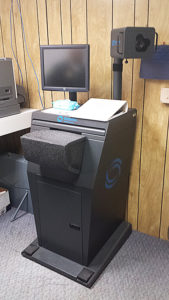 The finger print machine that Chester Police were able to get from the consolidation of the Rockingham and Brattleboro State Police barracks