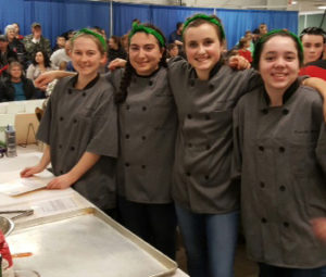 The Green Mountain Cheftains are from left Chelsea Rose, Simone Martarano, Caitlin McCoy and Alexandria Pippin.