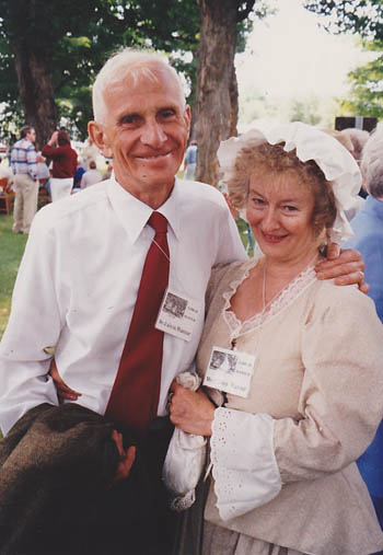 Cal and Lila Mansur at the 200th anniversary of the Farrar-Mansur house