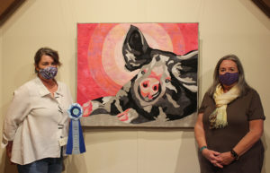Berkeley by Linda Diak, left, with juror Marti DelNevo. <small>All photos courtesy Billings Farm and Museum.