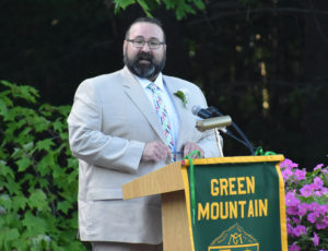 Principal Keith Hill welcomes the graduates, families and friends to the commencement