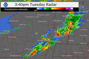 National Weather Service Radar Precipitation Intensity Map Tuesday, July 12
